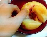 桃の剥き方 むき方 桃 十字がポイント!作り方2写真