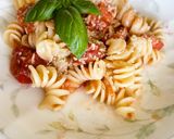【ポリ袋の防災レシピ】トマトツナパスタ作り方8写真