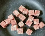 サイコロステーキと野菜の丼作り方4写真