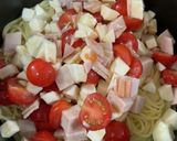 簡単！冷製パスタ　カプレーゼのパスタ　作り方3写真