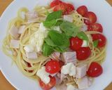 簡単！冷製パスタ　カプレーゼのパスタ　作り方4写真