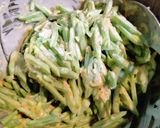 ささげ(ささぎ)と干しエビのミニかき揚げ作り方3写真