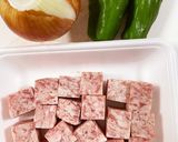 サイコロステーキと野菜の丼作り方1写真