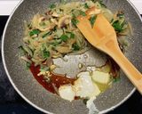 シソとキノコのパスタ (ヴィーガン)作り方3写真