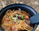 かんたんトマトパスタ（山ごはん）作り方8写真