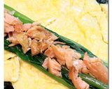 小松菜の ♪ 海苔巻き ♪ シャケタマゴ作り方4写真