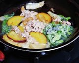 節約☆おさつ入り　塩豚丼(´ε｀ )作り方6写真