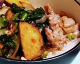 節約☆おさつ入り　塩豚丼(´ε｀ )作り方7写真