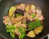 茄子と鶏モモ肉のキムチ炒め作り方4写真
