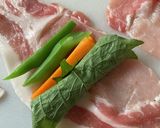 肉巻きフライ★チーズの大葉巻き　野菜入り作り方6写真