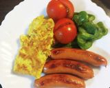 朝食時短　ピーマンとソーセージ焼き作り方6写真