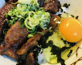 牛はらみ肉のステーキ丼●あまたれレシピ付作り方3写真