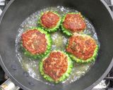 豚ひき肉と山芋とろろでゴーヤの肉詰め作り方8写真