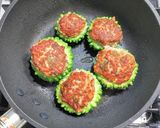豚ひき肉と山芋とろろでゴーヤの肉詰め作り方7写真