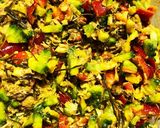鯖缶ゴーヤ赤ピーマン昆布きな粉カレー和え作り方8写真