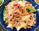 牛肉ともやしとキャベツの塩炒め作り方5写真