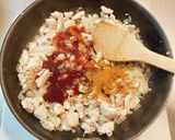 美味い‼️鶏むね肉で作るタコライス☆作り方5写真
