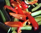 なすとパプリカに豆腐チーズのせ作り方3写真
