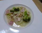 野菜と大豆のチーズスープ作り方3写真