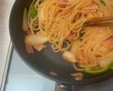 鉄板焼きナポリタン風パスタ おひとり様用作り方8写真