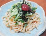 梅塩ソースで冷製パスタ作り方6写真