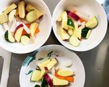 根菜茄子簡単カルビクッパ味温野菜サラダ作り方7写真