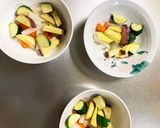 根菜茄子簡単カルビクッパ味温野菜サラダ作り方8写真