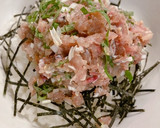 アジのなめろう風丼作り方4写真