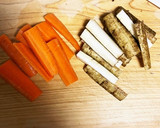 甘くない魚のアラと根菜の煮付け作り方2写真