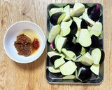 美肌に！なすのピリ辛味噌炒め+焙煎玄米作り方1写真