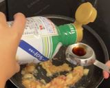 簡単!バター醤油風味の*桃ソース*卵焼き作り方3写真