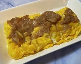 簡単!バター醤油風味の*桃ソース*卵焼き作り方5写真