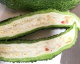 苦味を抑えた、カレー風味のゴーヤの唐揚げ作り方1写真
