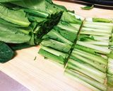 小松菜と厚揚げの炒め物　作り方1写真