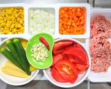 豚ひき肉と夏野菜のトマトキーマカレー作り方1写真