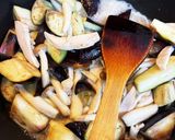 焼き茄子としめじ大葉チキンコチュマヨ和え作り方2写真