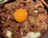 我が家の丼★山芋たっぶり甘辛牛肉丼作り方4写真