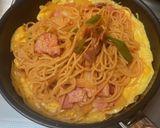 鉄板焼きナポリタン風パスタ おひとり様用作り方13写真