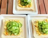 胡瓜と卵のオープンサンド作り方5写真