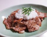 豚肩ロースにんにくソテーおろしポン酢のせ作り方4写真