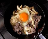 我が家の丼　簡単キノコのすき焼き風丼作り方9写真