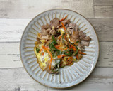 豚肉と野菜の甘辛卵とじ♡丼にもなるよ♪作り方7写真