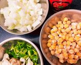 チャナマサラ風甘長唐辛子入スパイスカレー作り方1写真