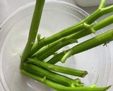 空芯菜の茎(固め)のかき揚げ作り方1写真