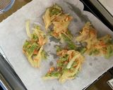 空芯菜の茎(固め)のかき揚げ作り方5写真