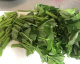 空芯菜のニンニク炒め作り方1写真