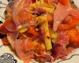 夏野菜と生ハムのシンプルオイルパスタ作り方7写真