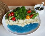 リナブルー®&青汁仕立て 海と森のサラダ作り方16写真