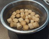 ごぼうとひよこ豆の甘辛焼き作り方1写真
