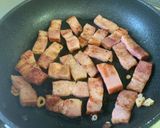 厚切りベーコンとアスパラの麺つゆマヨ炒め作り方9写真